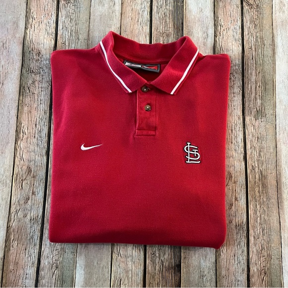 Nike mens Saint Louis Cardinals short sleeve polo shirt | size large - Picture 3 of 8
